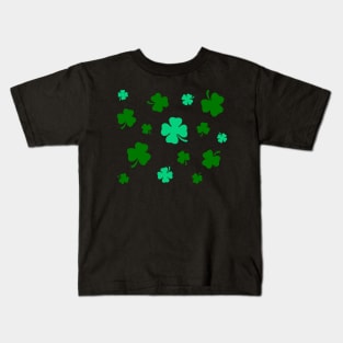 St. Patrick’s Day Green Clover Pattern Kids T-Shirt